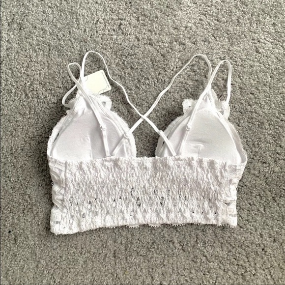 💗 White lace bralet sexy boho double strap - Picture 4 of 10